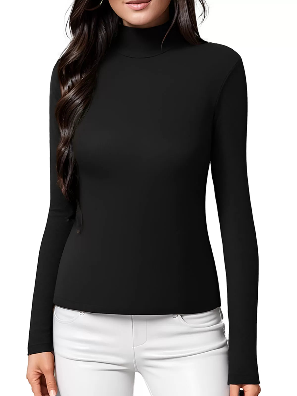 High Neck Long Sleeve Sweater