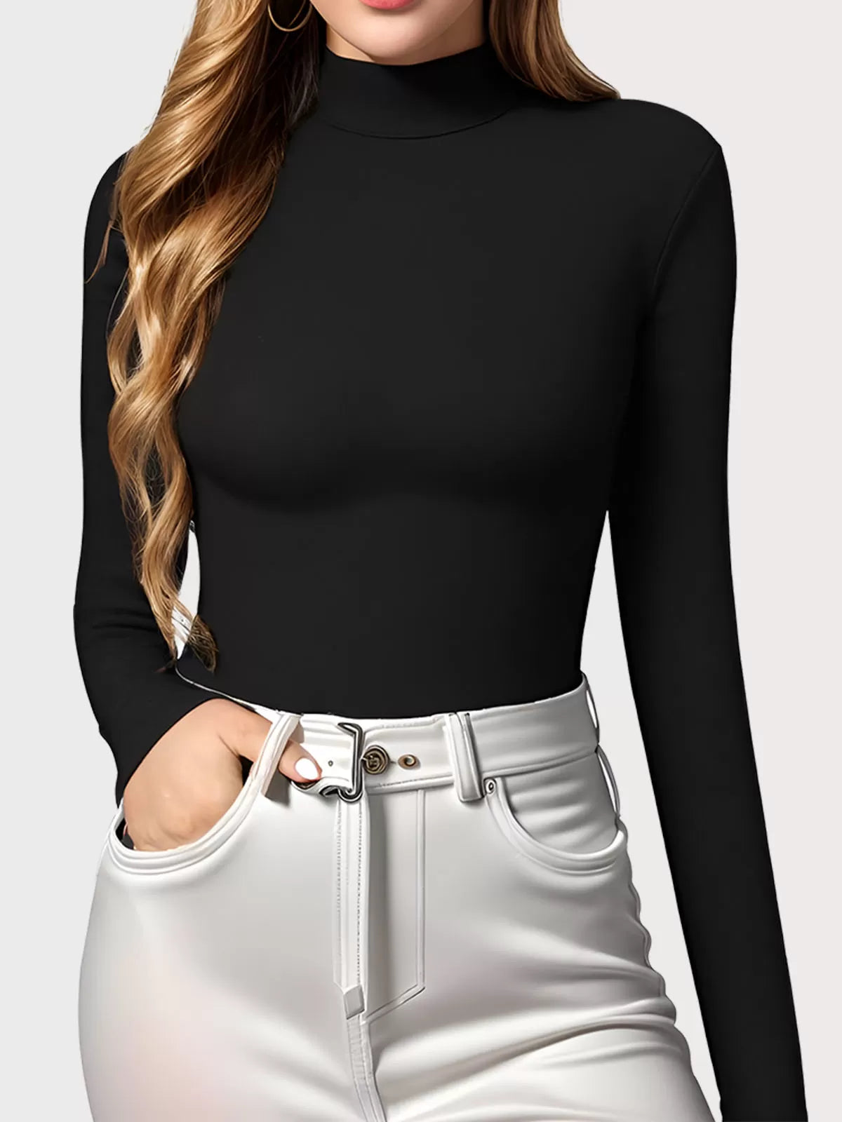 High Neck Long Sleeve Sweater