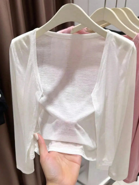 Solid Lightweight Casual Cardigan